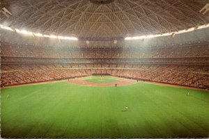 Texas Houston Astrodome Interior Baseball Game