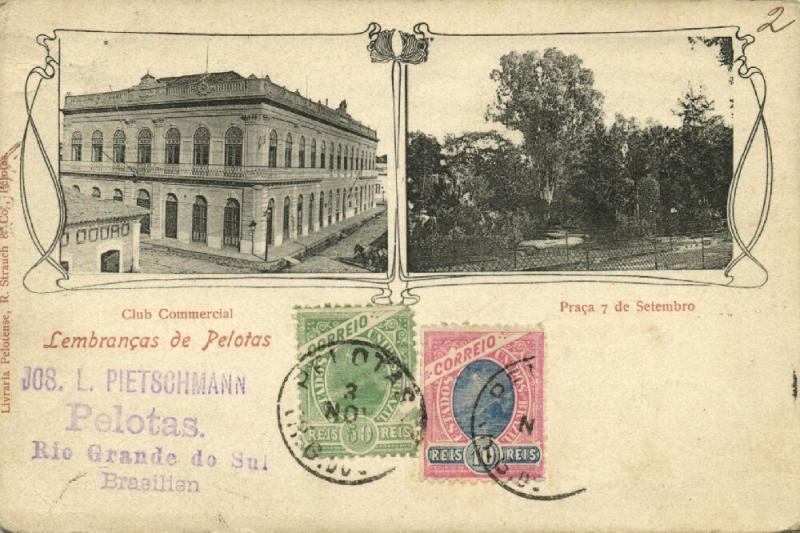 brazil, PELOTAS, Club Commercial, Praça 7 de Setembro (1904) Strauch & Co.