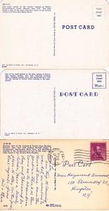 (3 cards) Jackson & Perkins Rose Garden - Newark NY, New York - pm 1964