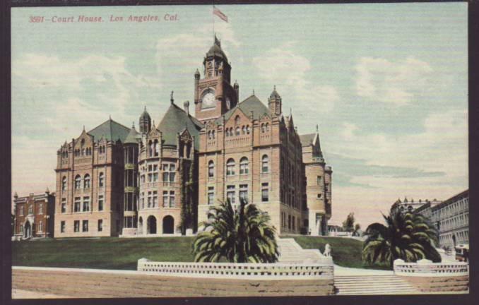 Court House Los Angeles CA Postcard 4763