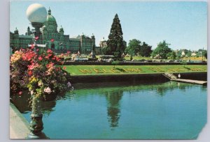 Inner Harbour, Parliament Building, Victoria BC, Chrome Postcard #3