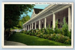 Dillsboro Indiana Postcard Front View Of Dillsboro Health Resort c1940s Vintage