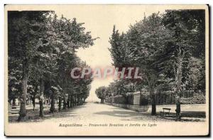 Old Postcard Angouleme Beaulieu and Promenade Gardens high school