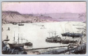 Quebec City From Point Levi, Quebec, Antique Postcard