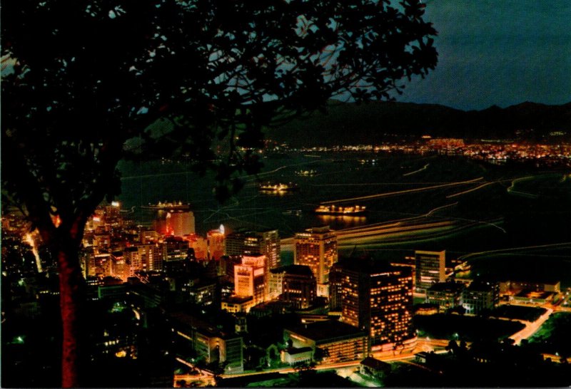 Hong Kong Central Area At Night