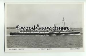 f0598 - Red Funnel Paddle Steamer - Solent Queen , built 1916 - postcard