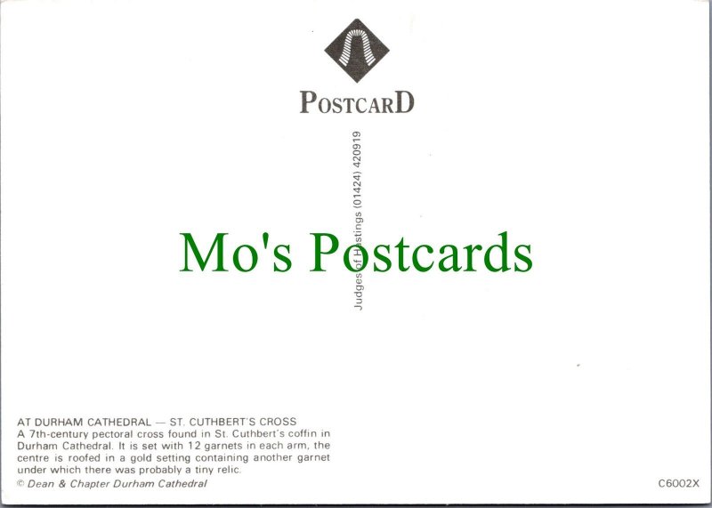 Religion Postcard - St Cuthbert's Cross, Durham Cathedral  Ref.RR15570 