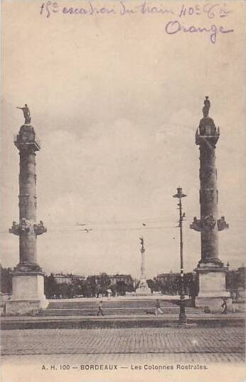 France Bordeaux Les Colonnes Rostrales 1919