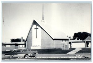 c1910's First Methodist Church Car Reinbeck Iowa IA RPPC Photo Vintage Postcard