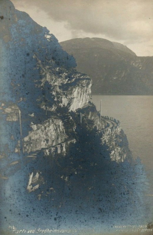 1909 RPPC Parti ved Bredheimsvander, Nordfjord Bergen Real Photo Postcard P19 