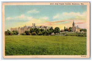 1944 Holy Family Convent Manitowoc Wisconsin WI Vintage Posted Postcard