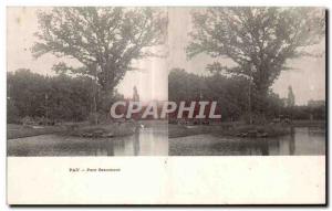 Stereoscopic Card - Pau - Parc Beaumont - Old Postcard