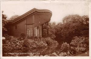 BOLTON MANCHESTER UK QUEENS PARK BANDSTAND PHOTO POSTCARD 1932 POSTMARK