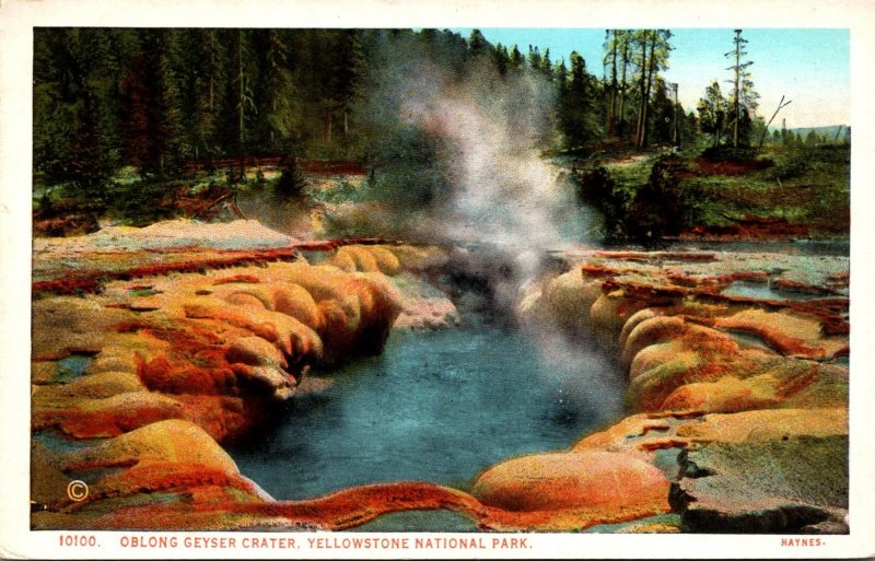 Yellowstone National Park Oblong Geyser Crater Haynes Photo