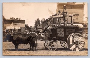 J91/ Grayling Michigan RPPC Postcard c1910 Lumber Co Parade Float 456