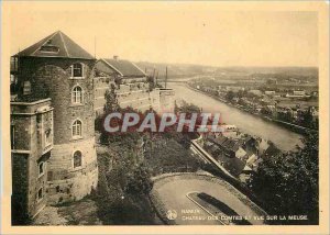 Modern Postcard Namur Castle of the Counts and river view