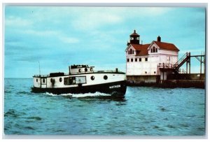 Waukegan Illinois Postcard Mathon's Fishing Boat Waukegan Harbor c1960 Unposted