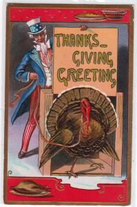 Thanksgiving - Uncle Sam & Big Turkey