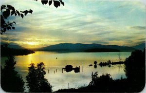 Sunset Pend Oreille Lake Hope Idaho ID Postcard Dexter VTG UNP Vintage Unused 