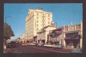 SAN MATEO CALIFORNIA DOWNTOWN THIRD AVENUE STREET SCENE OLD CARS POSTCARD