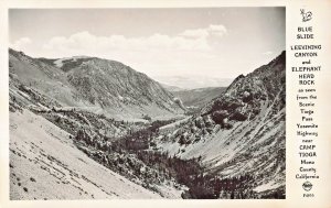 CAMP TIOGA CA~BLUE SLIDE-LEEVINING CANYON~FRASHERS 1940s REAL PHOTO POSTCARD