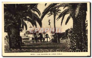 Postcard Old Nice Les Palmiers the Public Garden
