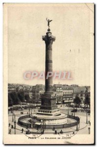 Old Postcard Paris Column From July