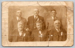 RPPC Freemasons? Men Group Photo  Postcard