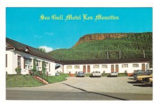 Sea Gull Motel Les Mouettes, Perce, Quebec, Vintage Chrome Postcard