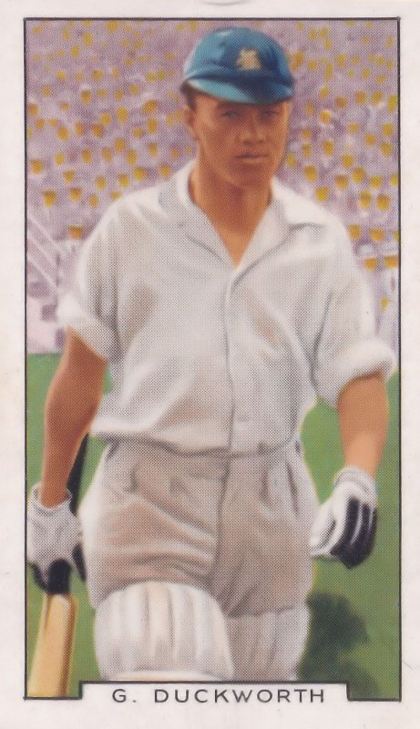 George Duckworth Lancashire Cricket English International 1930s Cigarette Card