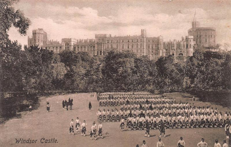 Windsor Castle, Windsor, England, early sepia postcard, unused