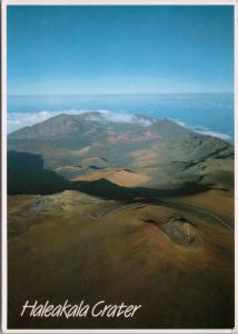 Haleakala Crater Hawaii HI Aerial View c1989 Vintage Postcard D51