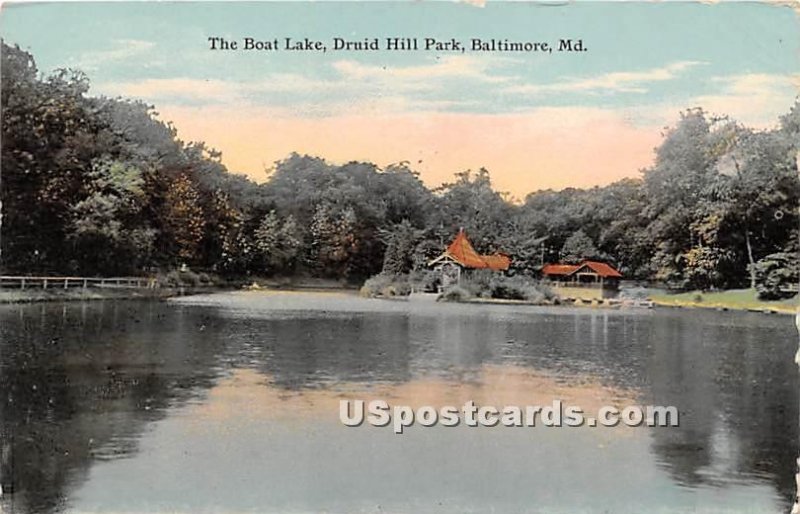 Boat Lake, Druid Hill Park in Baltimore, Maryland