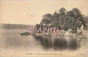 Postcard Old Antibes Juan les Pins La Fontaine du Pin