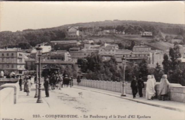 Algeria Constantine Le Baubourg et le Pont d'El Kantara Real Photo