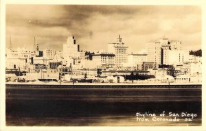 WW2 Era, Real Photo, RPPC, San Diego CA, From Coronado, Old Postcard