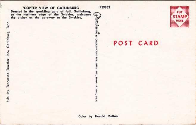 Gatlinburg TN, Tennessee - Aerial Helicopter View