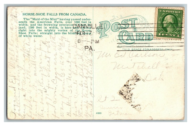 Niagara Falls Canada HorseShoe Falls Vintage Postcard Standard View Card Canada Ontario