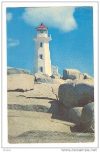 Lighthouse, Peggy's Cove Light, Nova Scotia, Canada, PU-1973