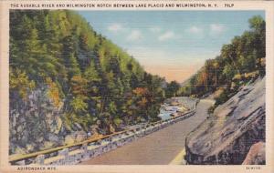 The Ausable River And Wilming Notch Between Lake Plaid And Wilington New York...