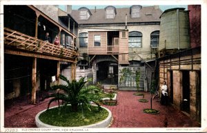 Postcard Old French Court Yard in New Orleans, Louisiana