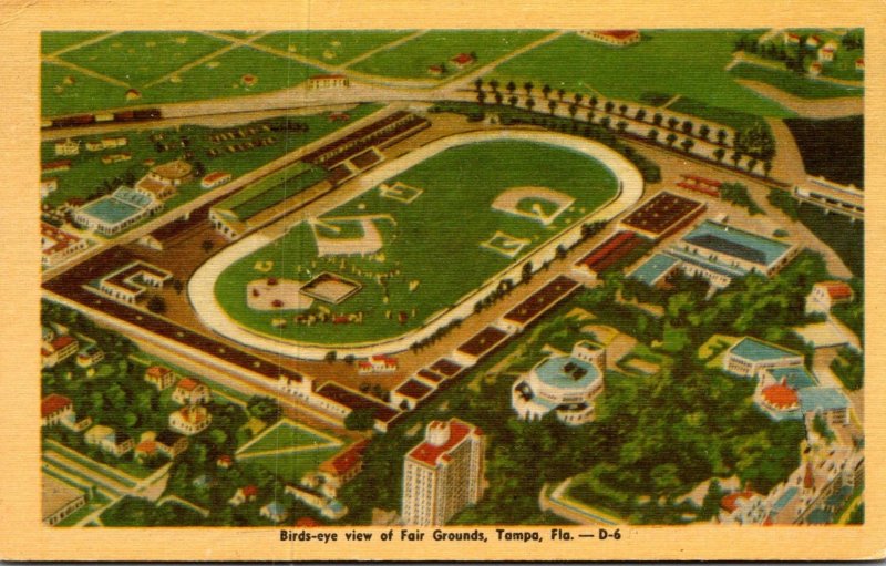 Florida Tampa Birds Eye View Of Fairgrounds Dexter Press