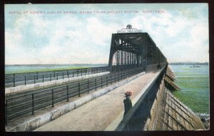 h3152 - MONTREAL Quebec Postcard 1910s Victoria Jubilee Railway Bridge
