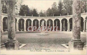 Postcard Old Park of Versailles Colonnade Grove