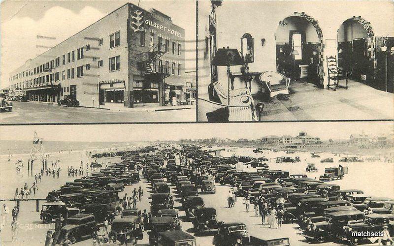 1940s Gilbert Hotel Daytona Beach Florida Whitman's Phototypes autos 12197