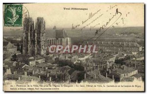 Postcard Toul Old City Panorama View from the church St Gengoult City Hotel C...