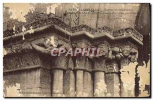 Postcard Old lamballe Notre Dame Church Details of the Romanesque capitals of...