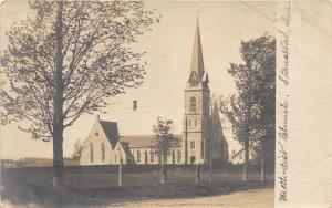 Stanstead Quebec Canada~Methodist Church~Tall Steeple~c1905 RPPC Postcard