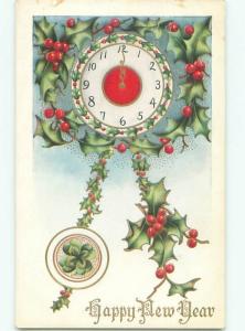 Divided-Back NEW YEAR SCENE Great Postcard AA2139