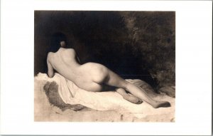 RPPC Painting Odalisque by Thomas Couture Cleveland Museum of Art Postcard I29